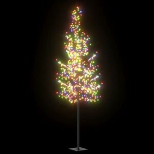 vidaXL cseresznyevirágos karácsonyfa 600 db színes LED-del 300 cm kép