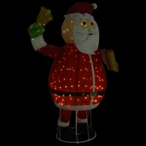 vidaXL dekoratív luxus szövet karácsonyi LED-es Mikulás figura 180 cm kép