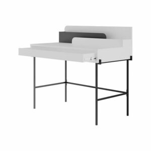 Íróasztal, fehér, antracitszürke - COLORY - Butopêa kép