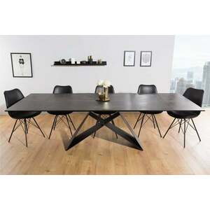 PROMETHEUS fekete étkezőasztal 180-260cm kép