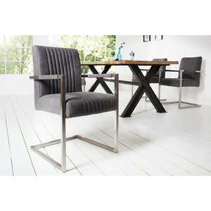 BIG ASTON szürke 100% polyester szék 55x60x90 kép