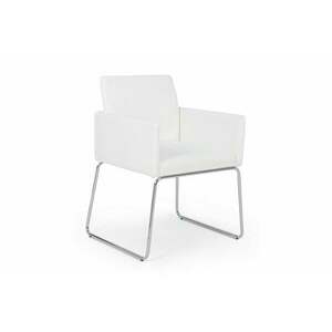 SIXTY fehér műbőr szék karfával V1 kép