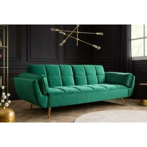 BOUTIQUE zöld bársony kanapéágy kép