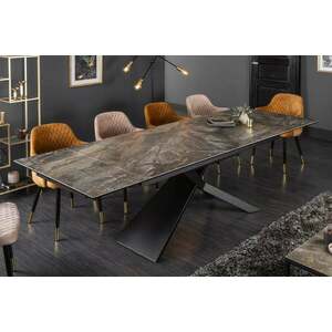 EUPHORIA márványmintás barna kerámia bővíthető étkezőasztal 180-220-260cm kép