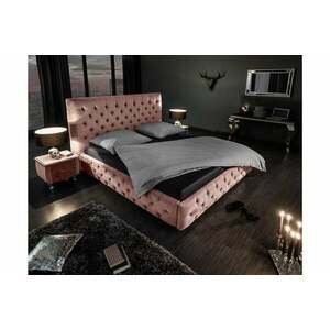 PARIS rózsaszín bársony ágy kép