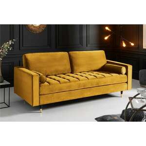 COZY VELVET sárga bársony kanapé kép