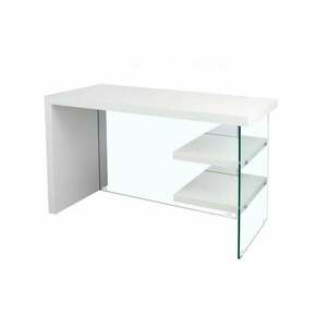 WHITE WOOD átlátszó üveg íróasztal kép
