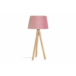 WALLAS rózsaszín szövet asztali lámpa kép