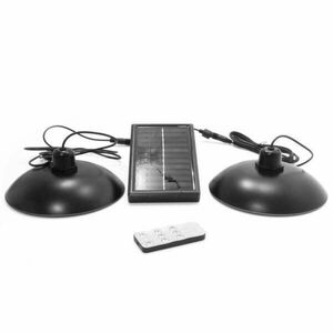 Felakasztható napelemes LED kültéri Lámpa - fekete kép