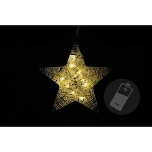 NEXOS Karácsonyi csillag 25 cm 10 LED meleg fehér kép
