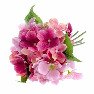 Hortenzia művirág csokor, rózsaszín, 30 cm kép