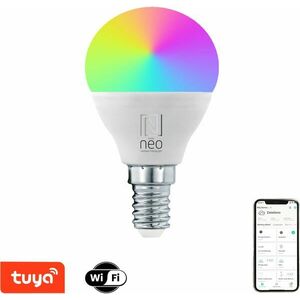 Immax NEO Smart izzó LED E14 6W RGB+CCT színes és fehér, dimmelhető, Zigbee kép