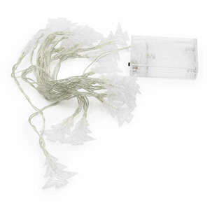 Meleg fehér, elemes LED Fényfüzér 20db izzóval 3m - Fenyőfa kép