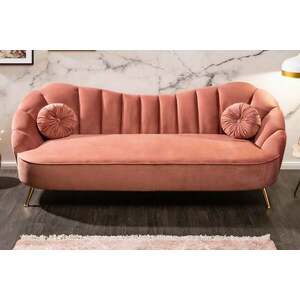 ARIELLE rózsaszín bársony kanapé kép