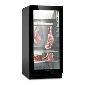 Klarstein Steakhouse Pro 233, Onyx, húsérlelő hűtőszekrény, 1 zóna, 233 liter, 1-25 °C, érintőképernyős kijelző, panoráma ablak kép