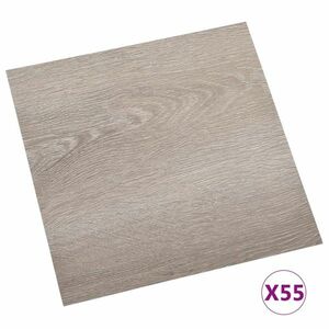vidaXL 55 db tópszínű öntapadó PVC padlólap 5, 11 m² kép