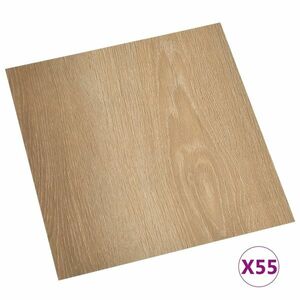 vidaXL 55 db barna öntapadó PVC padlólap 5, 11 m² kép