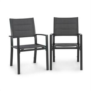 Blumfeldt Torremolinos, kerti székek 2 db, alumínium, comfortmesh, sötétszürke kép
