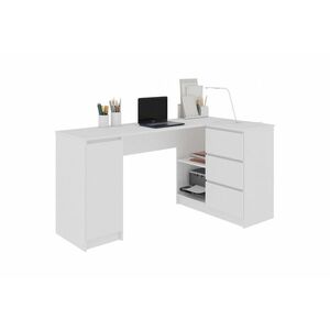 KORDA B20 íróasztal, 155x77x85/48, 5, fehér, jobbos kép