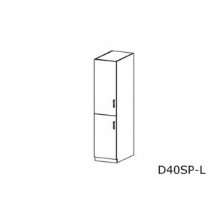 GLENA D40SP magas konyhaszekrény, 40x212x58, tölgy artisan/szürke, bal kép