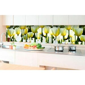 Öntapadós fotótapéta konyhába fehér tulipánok kép