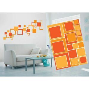 Dekor falmarica narancssárga négyzetek kép