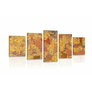 5 részes kép absztrakció ihlette G. Klimt kép