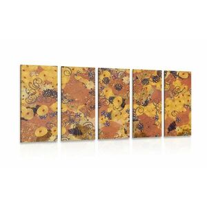 5-részes kép absztrakció G. Klimt ihlette kép