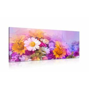 Kép színes virágok olajfestmény kép