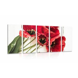5-részes kép tulipán virágok kép