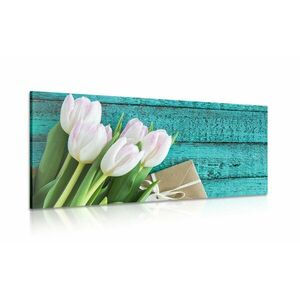 Tulipán csokor- fehér kép