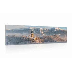 Kép templom a Bled tónál Szlovéniában kép