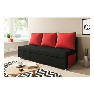 LISA kanapé, fekete/piros (alova 04/alova 46) kép