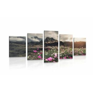 5 részes kép virágos rét kép