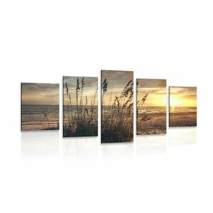 5 részes kép naplemente tengernél kép
