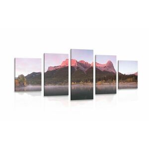 5 részes kép naplemente Dolomiti fölött kép