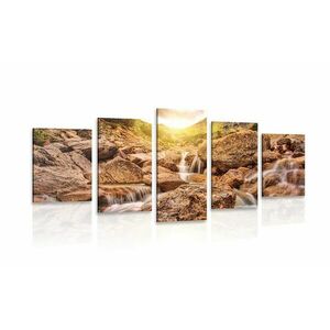 5 részes kép vízesés hegyekben kép