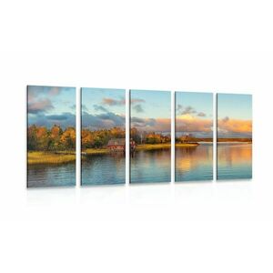 5-részes kép naplamente tónál kép