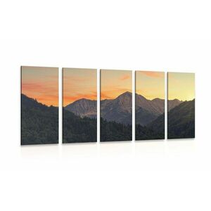 5-részes kép naplemente a hegyekben kép