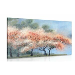 Kép virágzó fák vizfestmény kivitelben kép