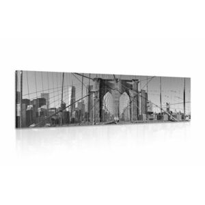 Kék Manhattan híd New Yorkban fekete fehérben kép