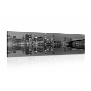 Kép Manhattan tükörképe fekete fehérben kép