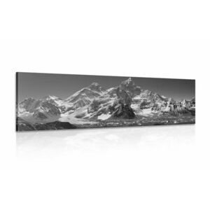 Kép látványos hegyek fekete fehérben kép