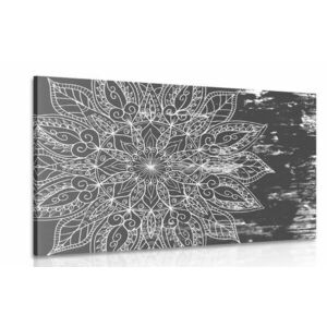 Kép Mandala textúra fekete fehérben kép