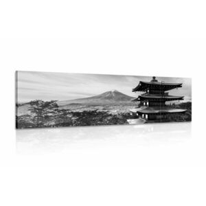 Kép Chureito Pagoda fekete fehérben kép