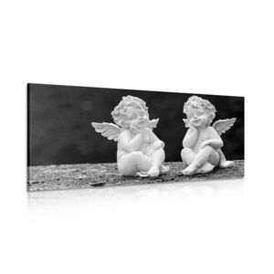 Kép angyal pár fekete fehérben kép