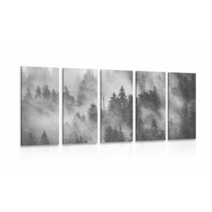 5-részes kép hegyek ködben kép