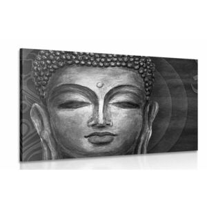 Kép arany Buddha fekete fehérben kép