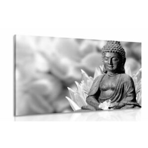Kép Buddha fekete fehérben kép