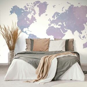 Tapéta világtérkép lila színben kép